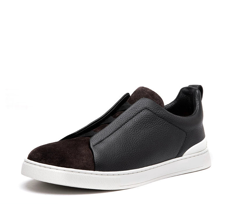 Importé - Chaussure Homme Sport Mocassins En Cuir Véritable Sans Lacets