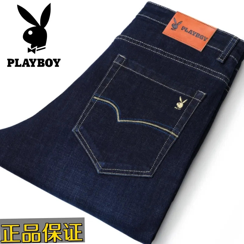 Importé - Playboy Pantalon Jean Stretch Homme Décontracté