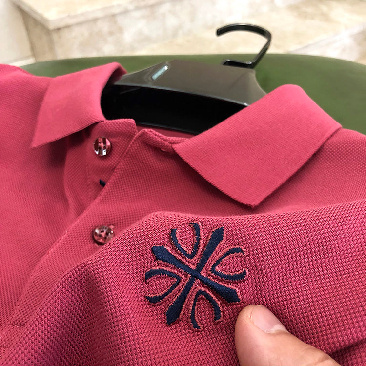 Importé - Polo Brodé Homme Décontracté Manches Courtes