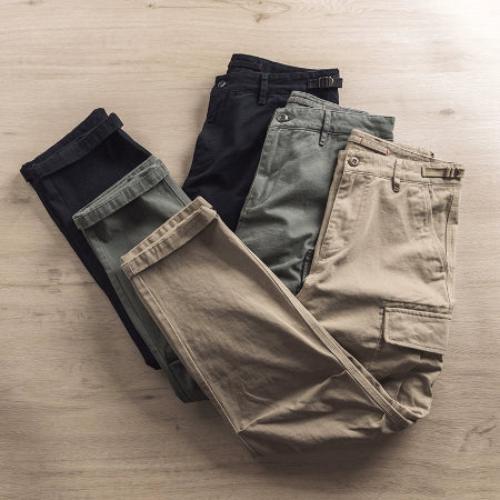 Importé - Pantalon Cargo Homme Pur Coton Décontracté