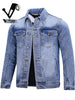Importé - Jacket Veste Jean Homme A Manches Longues En Pur Coton