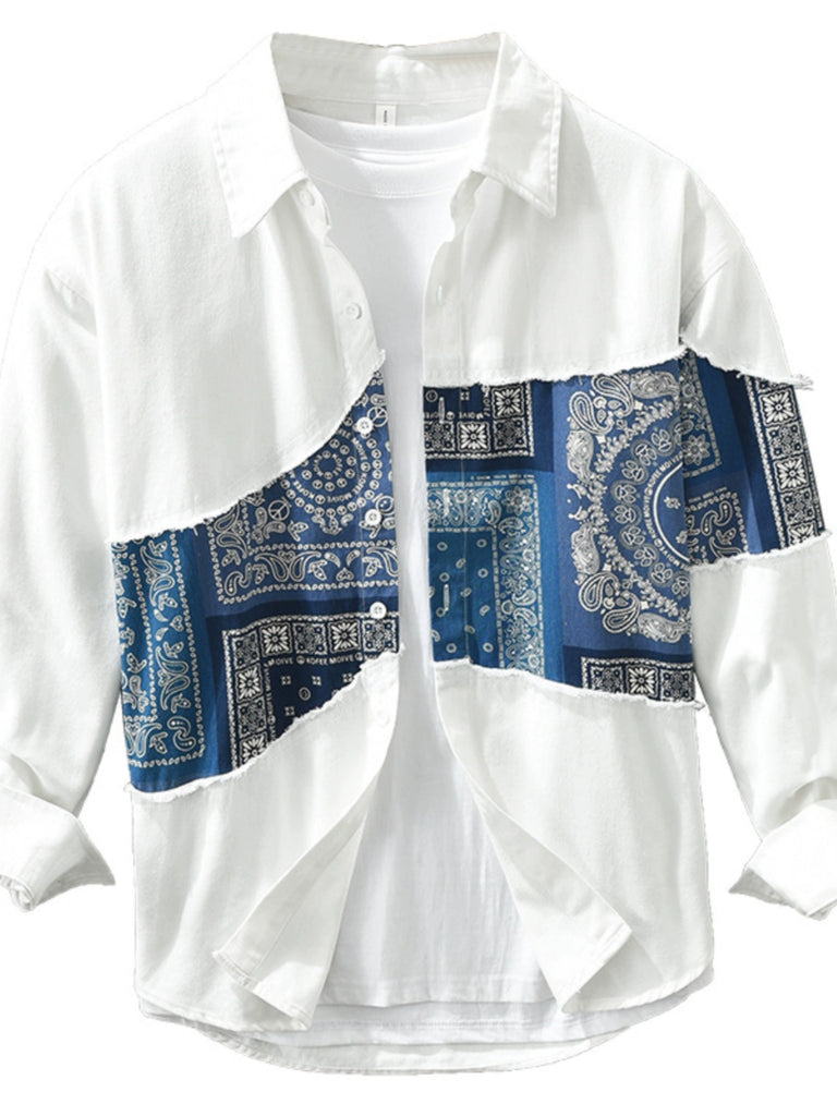 Importé - Chemise 100% Coton Homme Manches Longues Tendance