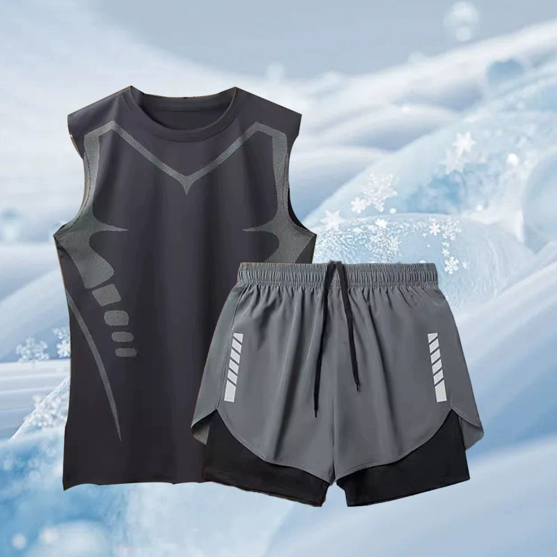 Importé - Short Sport Homme  Décontracté Style Fitness En Soie Glacée