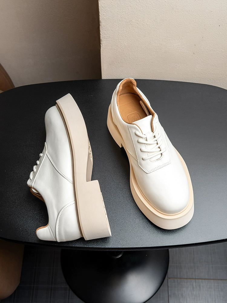 Importé - Chaussure Homme Derby Britanniques En Cuir A Gros Talon