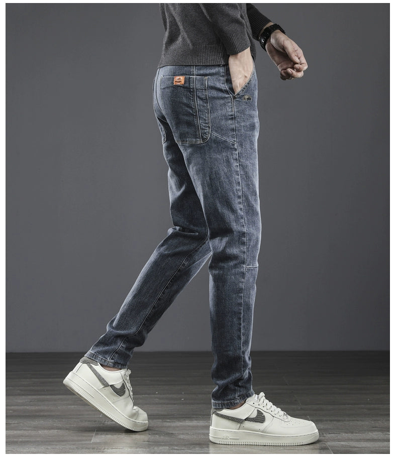 Importé - Pantalon Slim Fit Jean Homme Stretch Décontracté