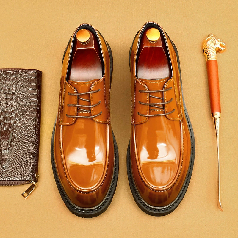 Importé - Chaussure Cuir Verni Homme Derby Décontractée