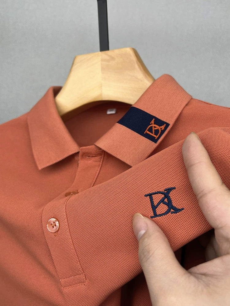 Importé - Polo Brodé Homme Manche Longue