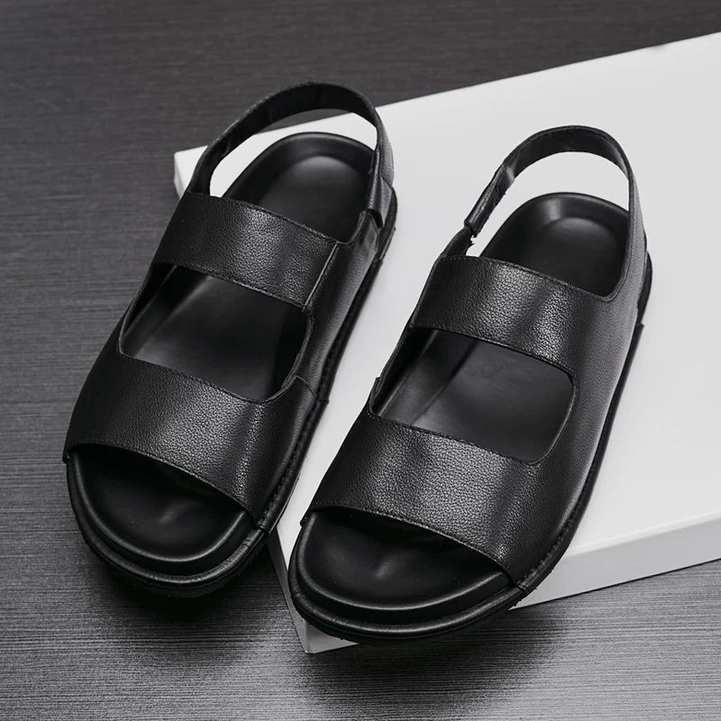 Importé - Chaussure Sandales En Cuir Décontractées