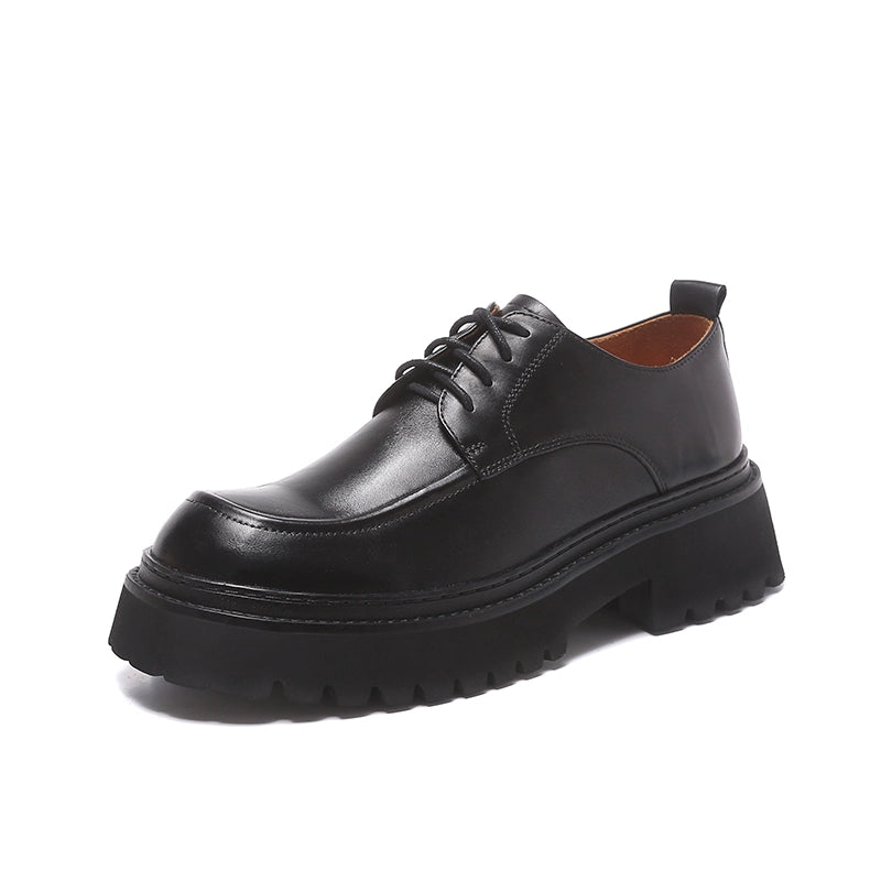 Importé - Chaussure Homme Derby Britanniques En Cuir A Semelles Epaisses