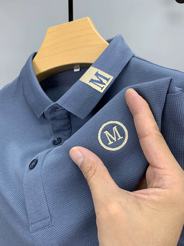 Importé - Polo Brodé Homme Manche Longue