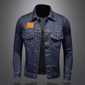 Importé - Jacket Jean Homme Décontractée Pur Coton