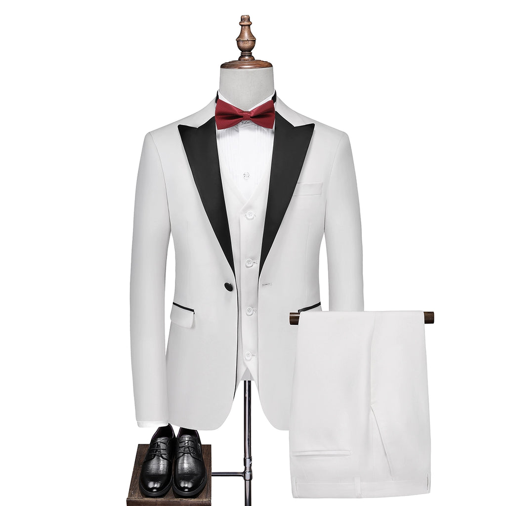 Importé - Ensemble Costume Smoking Homme Slim Style Britannique 3 Pièces