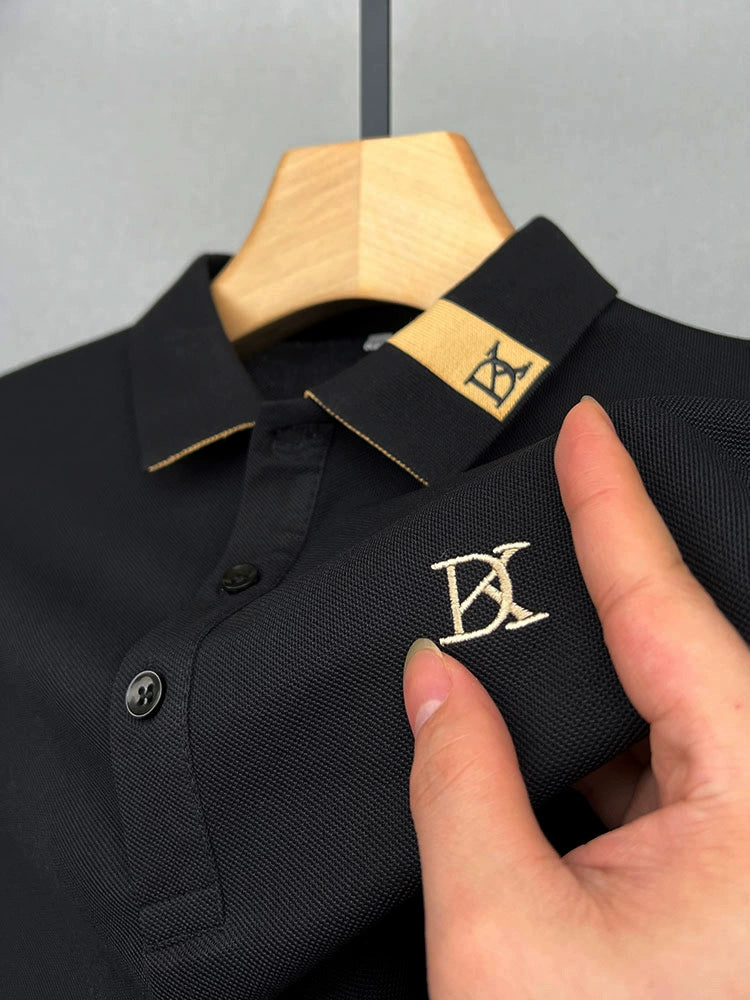 Importé - Polo Brodé Homme Manche Longue