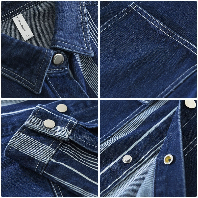 Importé - Chemise Veste Homme En Coton 100%  Manches Longues Tendance