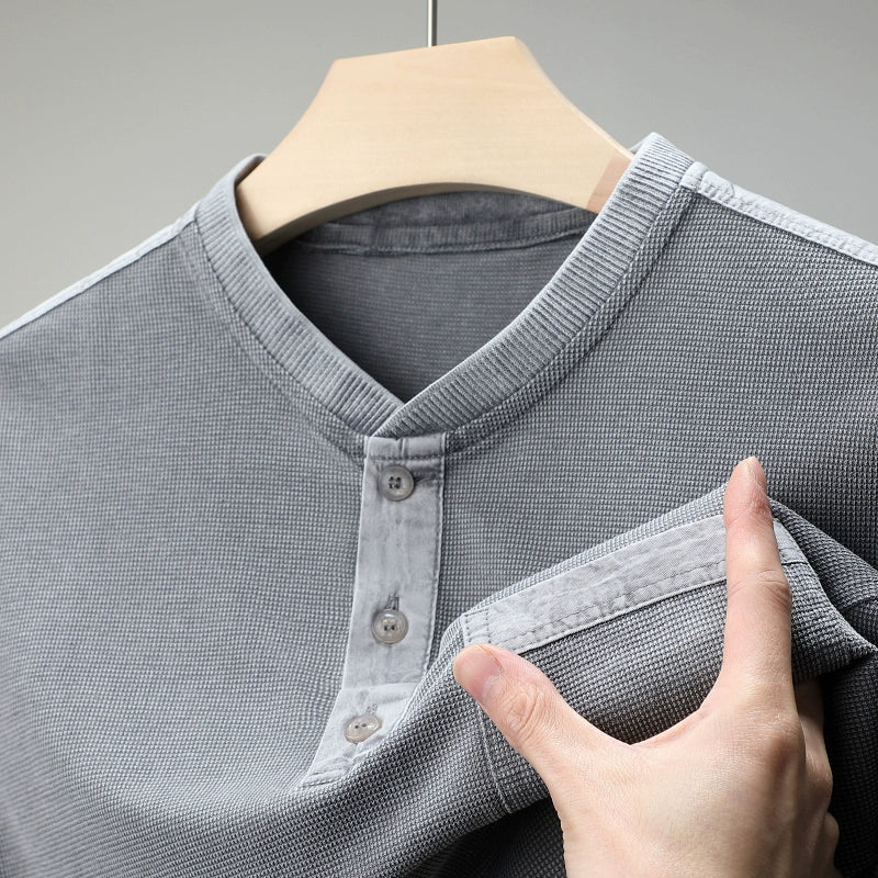 Importé - T-Shirt Homme Pur Coton Texturé Manche Courte