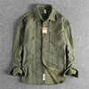 Importé - Chemise Homme 100% Coton Décontractée Manche Longue Style Rétro