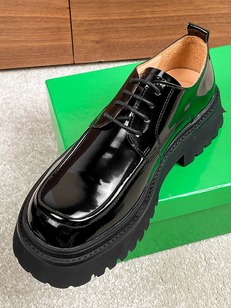 Importé - Chaussure Homme Derby Britanniques En Cuir A Semelles Epaisses