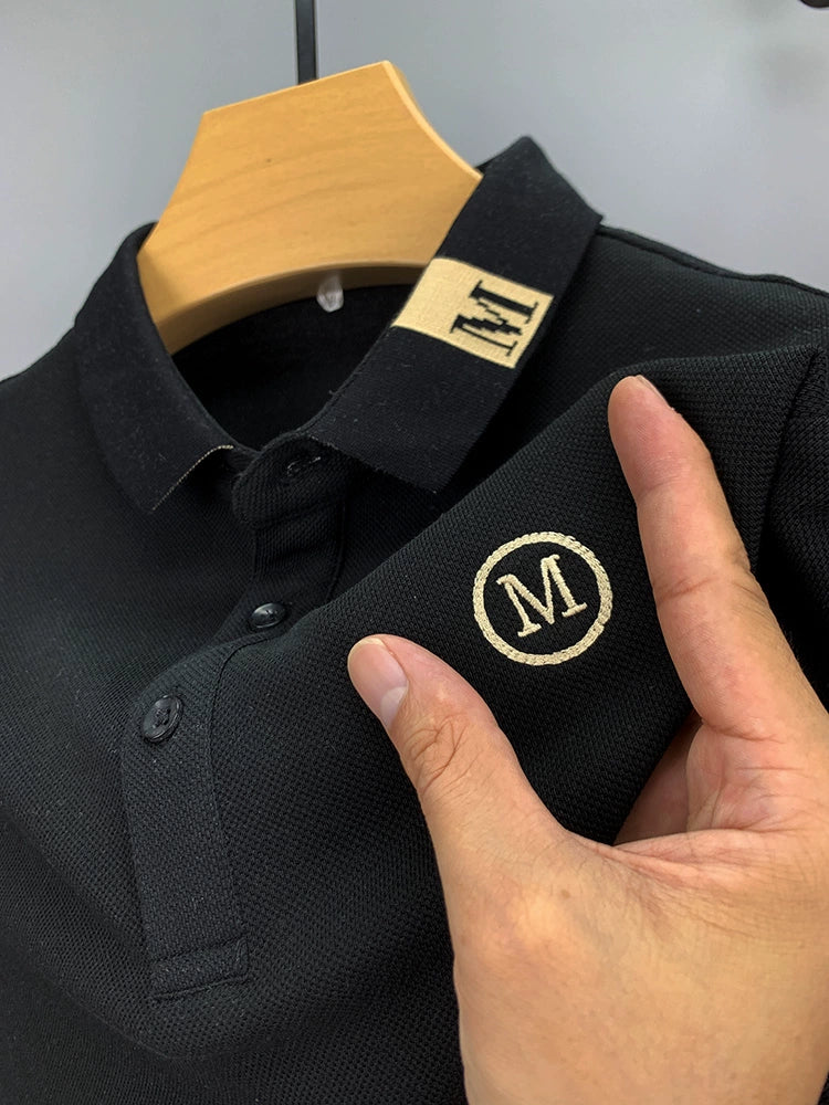 Importé - Polo Brodé Homme Manche Longue