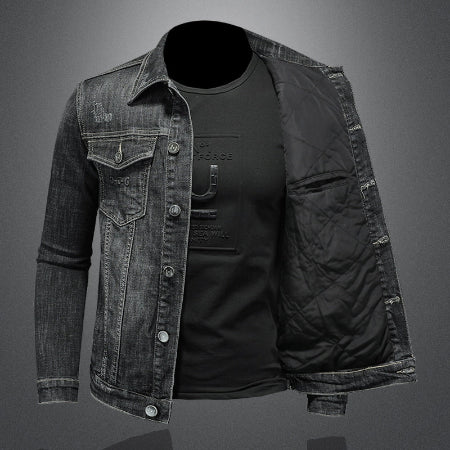 Importé - Jacket Coton Jean Homme Manche Longue
