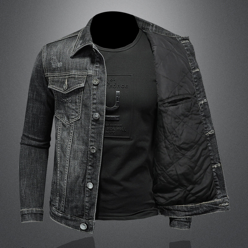 Importé - Jacket Coton Jean Homme Manche Longue