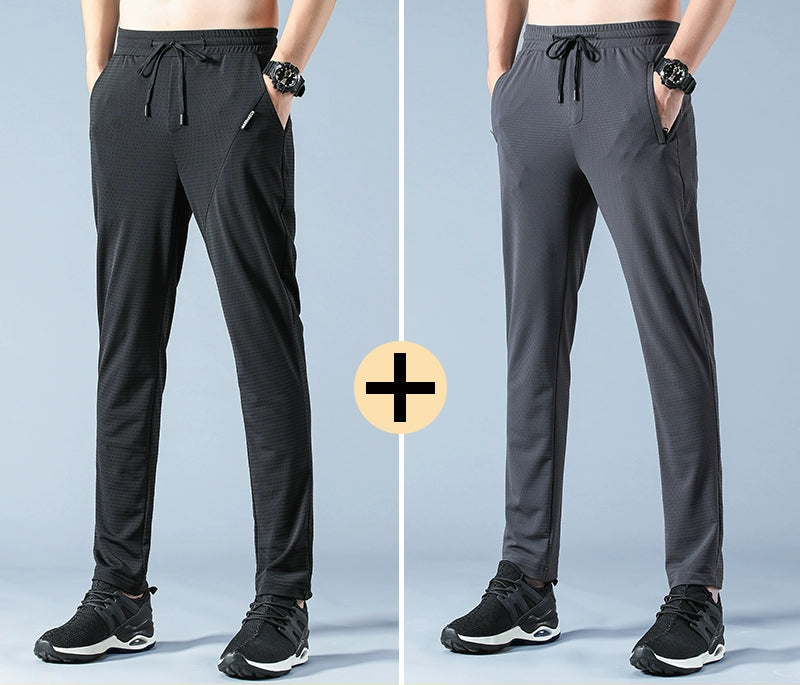 Importé - Lot 2 x Pantalons Sport Homme Décontracté Micro-Elastique