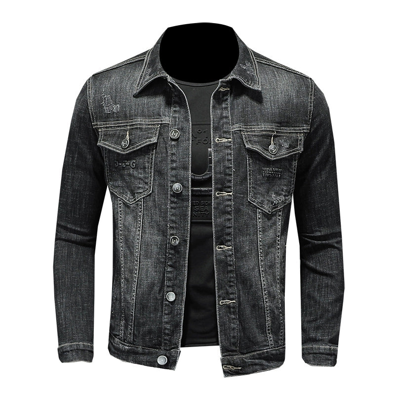 Importé - Jacket Coton Jean Homme Manche Longue