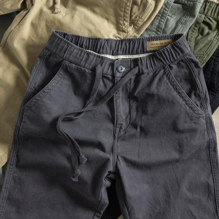 Importé - Pantalon Cargo Pur Coton Homme Rétro Décontracté