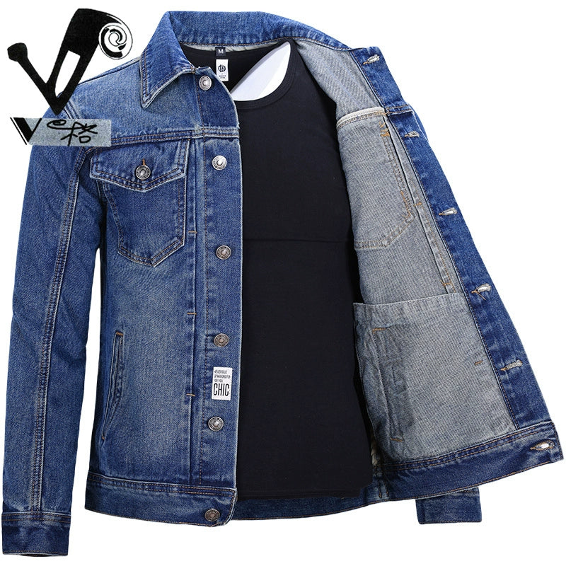 Importé - Jacket Veste Jean Homme A Manches Longues En Pur Coton