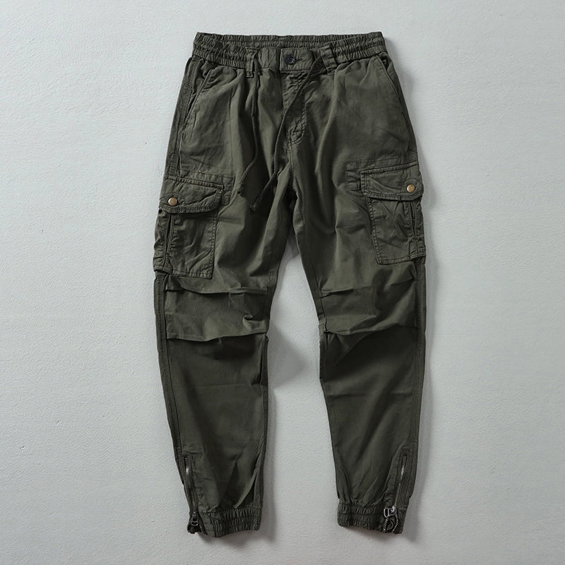 Importé - Pantalon Cargo Pur Coton Homme Décontracté