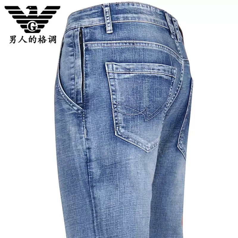 Importé - Pantalon Jean Délavés Homme Décontracté En Stretch