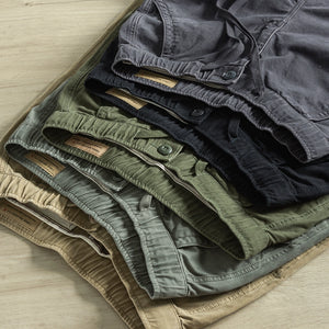 Importé - Pantalon Cargo Pur Coton Homme Rétro Décontracté