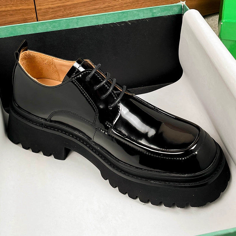 Importé - Chaussure Homme Derby Britanniques En Cuir A Semelles Epaisses