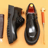 Importé - Chaussure Homme Mocassin Cuir Verni à Boucle