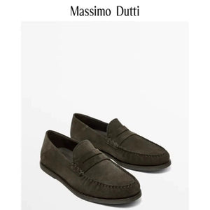Importé - Massimo Dutti Chaussure Homme Mocassin Rétro Confortable 100% Cuir