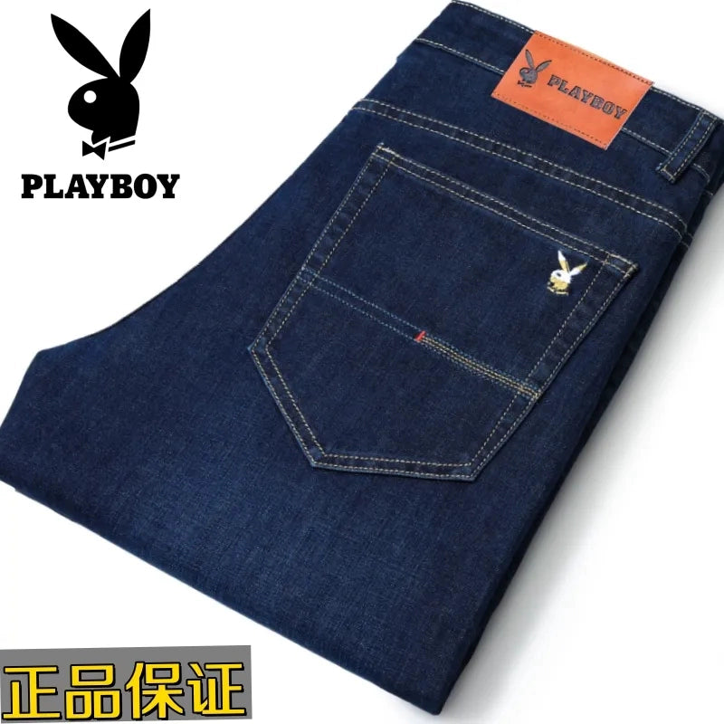 Importé - Playboy Pantalon Jean Stretch Homme Décontracté