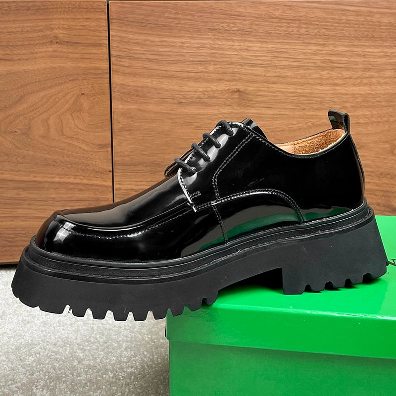 Importé - Chaussure Homme Derby Britanniques En Cuir A Semelles Epaisses