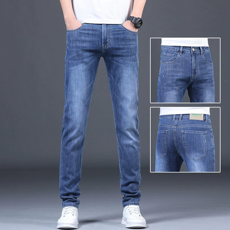 Importé - Playboy Pantalon Homme Jean Slim Décontracté En Stretch