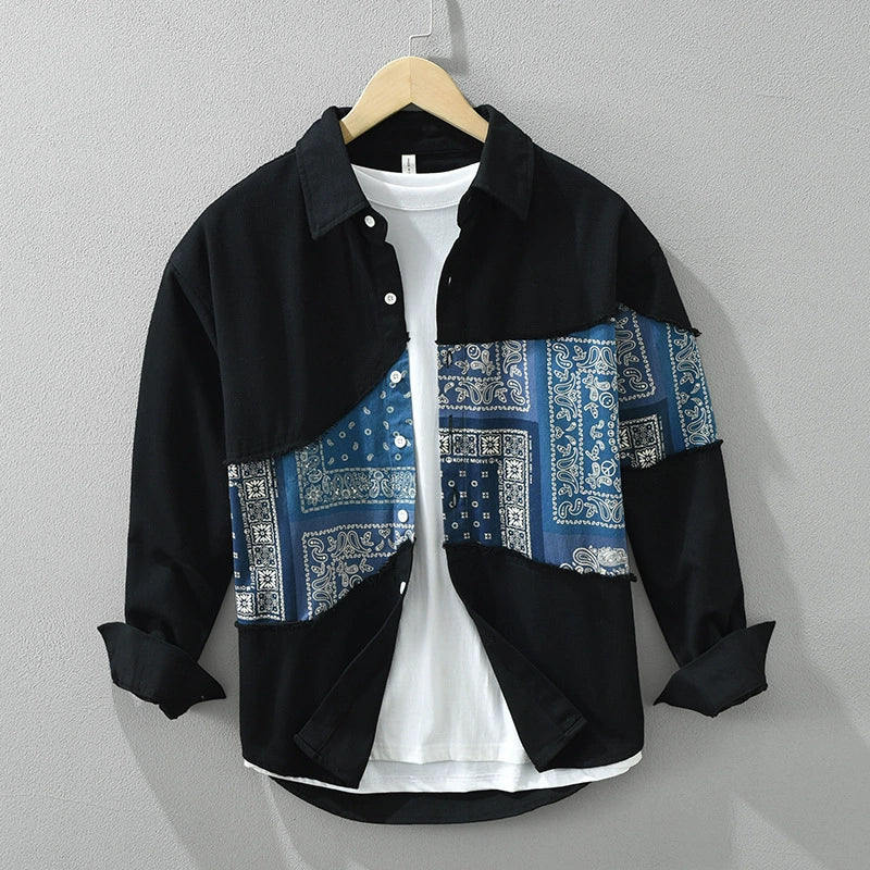 Importé - Chemise 100% Coton Homme Manches Longues Tendance