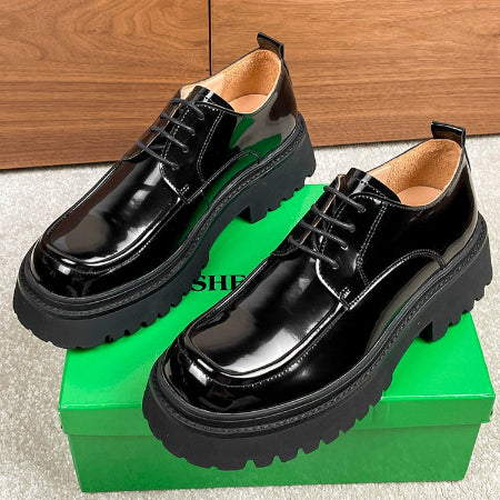 Importé - Chaussure Homme Derby Britanniques En Cuir A Semelles Epaisses