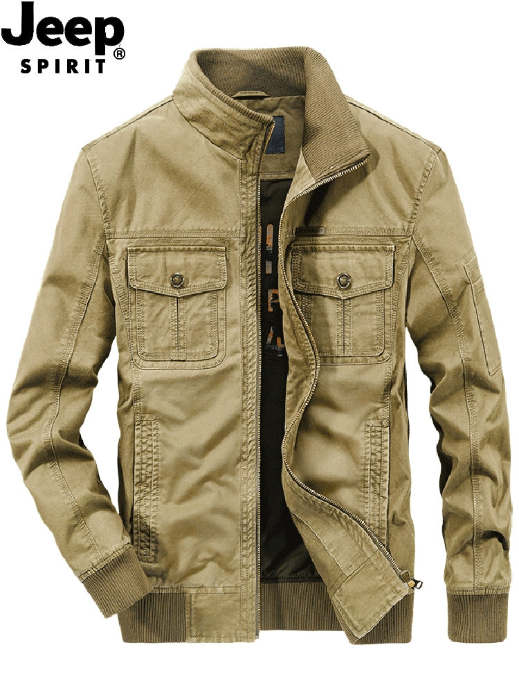 Importé - JEEP SPIRIT Jacket Coton Jean Lourd Manche Longue