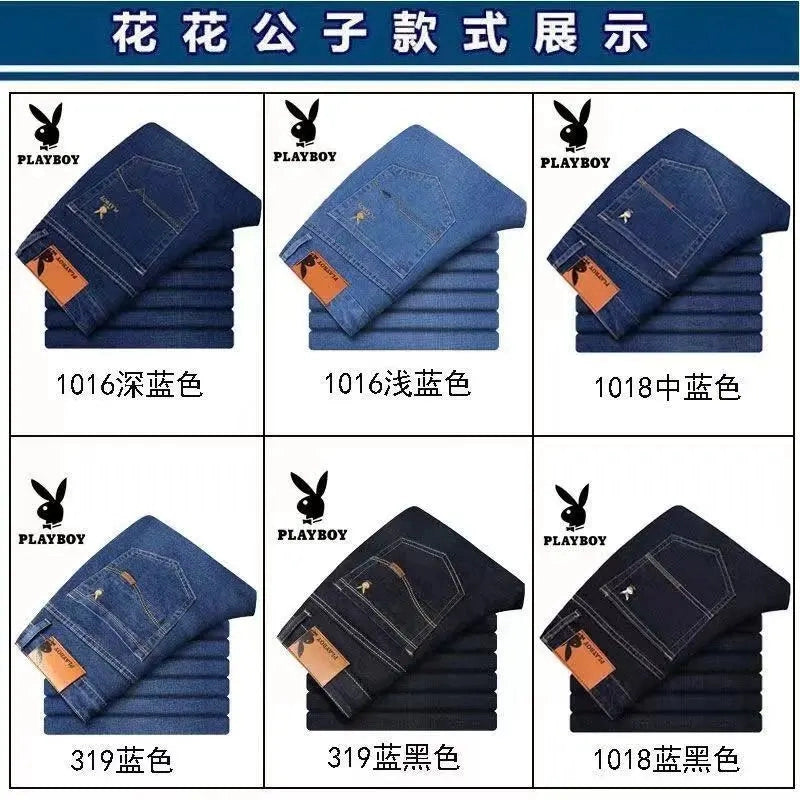 Importé - Playboy Pantalon Jean Coton Stretch Homme Décontracté