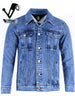 Importé - Jacket Coton Jean Homme Décontractée Manche Longue