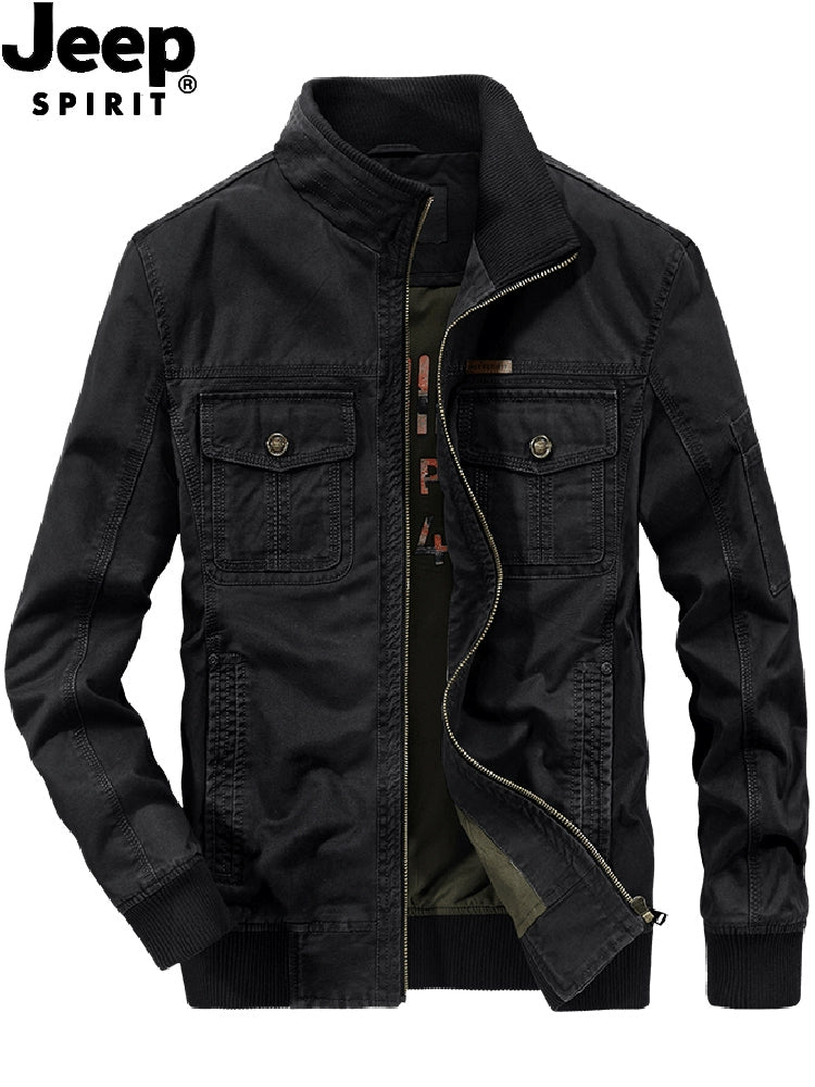 Importé - JEEP SPIRIT Jacket Coton Jean Lourd Manche Longue