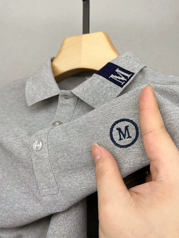 Importé - Polo Brodé Homme Manche Longue