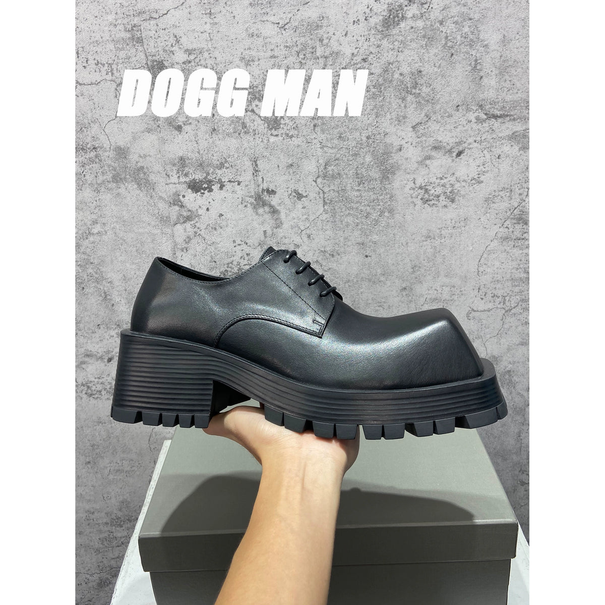 Importé - Chaussure Homme Derby Britannique Semelle Epaisse A Bout Carré