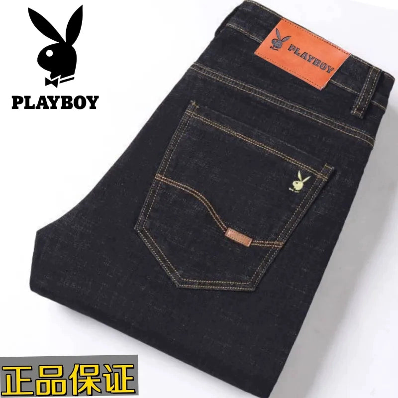 Importé - Playboy Pantalon Jean Stretch Homme Décontracté