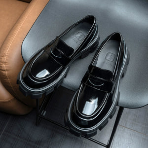 Importé - Chaussure Homme Mocassin Semelle Epaisse Tendance En Cuir Verni