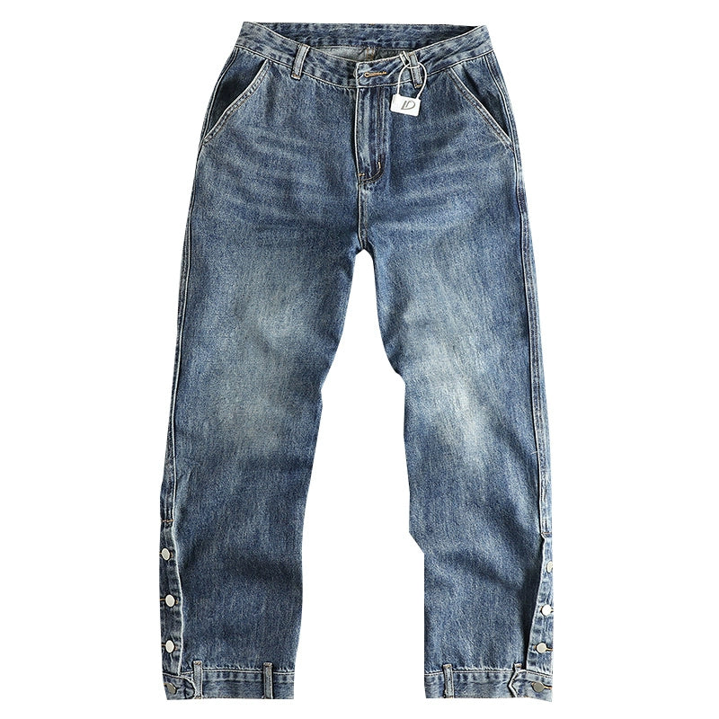 Importé - Pantalon Jean Délavé Homme Décontracté Style Rétro En Stretch