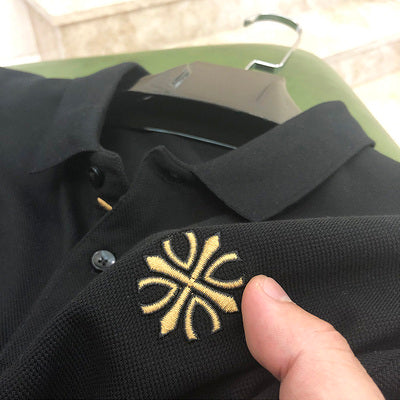 Importé - Polo Brodé Homme Décontracté Manches Courtes