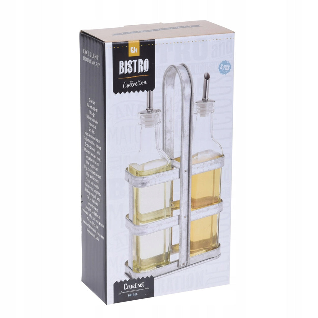 Service a Condiments-3pcs-en Verre/Inox